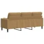 Sofá de 3 plazas con cojines terciopelo marrón 180 cm by , Sofas - Ref: Foro24-3278236, Price: 330,86 €, Discount: %