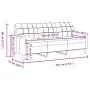 Sofá de 3 plazas con cojines terciopelo marrón 180 cm by , Sofas - Ref: Foro24-3278236, Price: 330,86 €, Discount: %