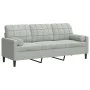 Sofá de 3 plazas con cojines terciopelo gris claro 180 cm by , Sofas - Ref: Foro24-3278229, Price: 270,42 €, Discount: %