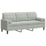 Sofá de 3 plazas con cojines terciopelo gris claro 180 cm de , Sofás - Ref: Foro24-3278229, Precio: 273,86 €, Descuento: %