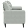 Sofá de 3 plazas con cojines terciopelo gris claro 180 cm by , Sofas - Ref: Foro24-3278229, Price: 270,42 €, Discount: %