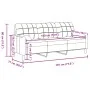 Sofá de 3 plazas con cojines terciopelo gris claro 180 cm by , Sofas - Ref: Foro24-3278229, Price: 270,42 €, Discount: %