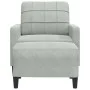 Sillón con taburete terciopelo gris claro 60 cm by , Sofas - Ref: Foro24-3278257, Price: 182,50 €, Discount: %