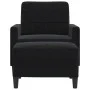 Sessel mit Hocker aus schwarzem Samt, 60 cm. von , Sofas - Ref: Foro24-3278262, Preis: 233,81 €, Rabatt: %