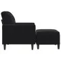 Sessel mit Hocker aus schwarzem Samt, 60 cm. von , Sofas - Ref: Foro24-3278262, Preis: 233,81 €, Rabatt: %