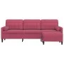 Dreisitzer-Sofa mit rotem Samt-Hocker, 210 cm. von , Sofas - Ref: Foro24-3278281, Preis: 362,35 €, Rabatt: %