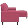 Dreisitzer-Sofa mit rotem Samt-Hocker, 210 cm. von , Sofas - Ref: Foro24-3278281, Preis: 362,35 €, Rabatt: %