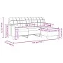 Sofá de 3 plazas con taburete de terciopelo marrón 180 cm de , Sofás - Ref: Foro24-3278274, Precio: 346,25 €, Descuento: %