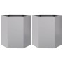 Jardineras hexagonales 2 uds acero inoxidable 46x40x45 cm de , Maceteros y jardineras - Ref: Foro24-851119, Precio: 68,92 €, ...