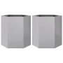 Jardineras hexagonales 2 uds acero inoxidable 46x40x45 cm de , Maceteros y jardineras - Ref: Foro24-851119, Precio: 66,36 €, ...