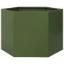 Jardinera hexagonal de acero verde oliva 69x60x45 cm de , Maceteros y jardineras - Ref: Foro24-851125, Precio: 57,46 €, Descu...