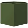 Jardinera hexagonal de acero verde oliva 69x60x45 cm de , Maceteros y jardineras - Ref: Foro24-851125, Precio: 57,46 €, Descu...