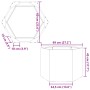 Jardinera hexagonal de acero verde oliva 69x60x45 cm de , Maceteros y jardineras - Ref: Foro24-851125, Precio: 58,19 €, Descu...
