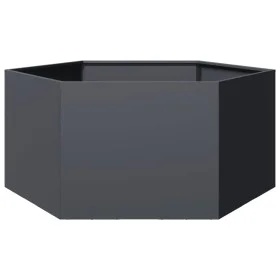 Jardinera hexagonal de acero gris antracita 104x90x45 cm by , Pots and planters - Ref: Foro24-851131, Price: 84,43 €, Discoun...