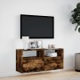 Mueble de TV de pared con luces LED roble ahumado 100x31x45 cm de , Muebles TV - Ref: Foro24-852338, Precio: 74,56 €, Descuen...