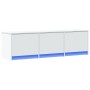 Mueble de TV con LED madera de ingeniería blanco 140x34x40 cm de , Muebles TV - Ref: Foro24-852243, Precio: 98,69 €, Descuent...