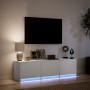 Mueble de TV con LED madera de ingeniería blanco 140x34x40 cm de , Muebles TV - Ref: Foro24-852243, Precio: 98,69 €, Descuent...