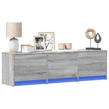 Mueble de TV madera ingeniería gris Sonoma 140x34x40 cm de , Muebles TV - Ref: Foro24-852248, Precio: 98,66 €, Descuento: %