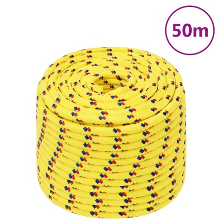 Cuerda de barco polipropileno amarillo 12 mm 50 m de , Sogas y cuerdas metálicas - Ref: Foro24-152618, Precio: 28,07 €, Descu...