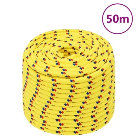 Cuerda de barco polipropileno amarillo 12 mm 50 m de , Sogas y cuerdas metálicas - Ref: Foro24-152618, Precio: 30,27 €, Descu...