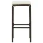 Kitchen stools with cushions, set of 4, synthetic brown rattan by vidaXL, Kitchen stools - Ref: Foro24-313445, Price: 94,42 €...