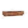 Mueble de TV madera maciza 145x30x30 cm de , Muebles TV - Ref: Foro24-247721, Precio: 236,46 €, Descuento: %