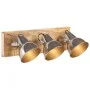 Lámpara de pared industrial madera mango plateado E27 70x23 cm de , Lámparas - Ref: Foro24-320595, Precio: 78,81 €, Descuento: %