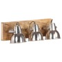 Lámpara de pared industrial madera mango plateado E27 70x23 cm de , Lámparas - Ref: Foro24-320595, Precio: 80,02 €, Descuento: %