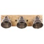 Lámpara de pared industrial madera mango plateado E27 70x23 cm de , Lámparas - Ref: Foro24-320595, Precio: 80,02 €, Descuento: %