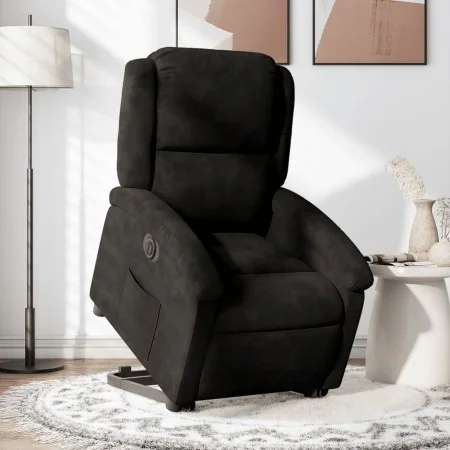 Sillón eléctrico reclinable elevable de terciopelo negro de , Sillones - Ref: Foro24-3204328, Precio: 333,73 €, Descuento: %