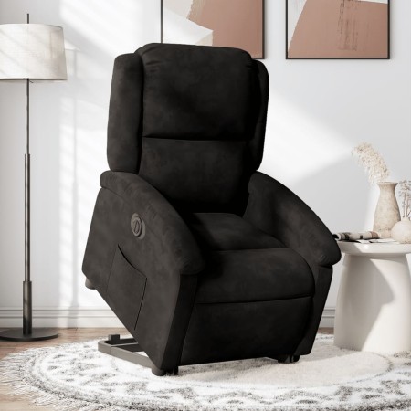 Sillón eléctrico reclinable elevable de terciopelo negro de , Sillones - Ref: Foro24-3204328, Precio: 294,57 €, Descuento: %