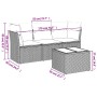 Set de sofás de jardín 4 pzas y cojines ratán sintético gris de , Conjuntos de jardín - Ref: Foro24-3249061, Precio: 266,32 €...