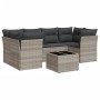 Set de sofás de jardín 7 pzas con cojines ratán PE gris claro de , Conjuntos de jardín - Ref: Foro24-3249111, Precio: 473,17 ...