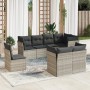 Set de sofás de jardín 8 pzas y cojines ratán sintético gris de , Conjuntos de jardín - Ref: Foro24-3249771, Precio: 591,12 €...