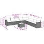 Set sofás jardín 10 pzas con cojines ratán sintético gris claro de , Sofás modulares de exterior - Ref: Foro24-3251439, Preci...