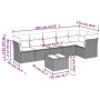 Set de sofás de jardín 7 pzas con cojines ratán PE gris claro de , Conjuntos de jardín - Ref: Foro24-3249511, Precio: 483,61 ...