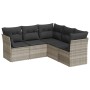 Set de sofás jardín y cojines 5 pzas ratán sintético gris claro de , Conjuntos de jardín - Ref: Foro24-3249461, Precio: 359,3...