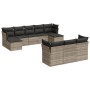 Set sofás jardín 10 pzas con cojines ratán sintético gris claro de , Conjuntos de jardín - Ref: Foro24-3250171, Precio: 667,4...