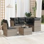 Set de sofás de jardín 6 pzas y cojines ratán sintético gris de , Conjuntos de jardín - Ref: Foro24-3217652, Precio: 401,18 €...