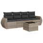 Set de sofás jardín y cojines 5 pzas ratán sintético gris claro de , Conjuntos de jardín - Ref: Foro24-3221091, Precio: 327,3...