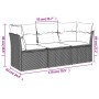 Set de sofá de jardín 3 pzas y cojines ratán sintético gris de , Conjuntos de jardín - Ref: Foro24-3217212, Precio: 213,94 €,...