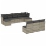 Set sofás jardín 10 pzas con cojines ratán sintético gris claro de , Conjuntos de jardín - Ref: Foro24-3250131, Precio: 646,7...