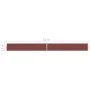 Toldo lateral retráctil para patio marrón 140x1200 cm de vidaXL, Sombrillas - Ref: Foro24-313390, Precio: 83,03 €, Descuento: %