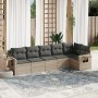 Set de sofás de jardín 6 pzas y cojines ratán sintético gris de , Conjuntos de jardín - Ref: Foro24-3252529, Precio: 414,67 €...