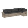 Set de sofás de jardín 6 pzas y cojines ratán sintético gris de , Conjuntos de jardín - Ref: Foro24-3252529, Precio: 414,67 €...