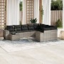 Set sofás jardín 10 pzas con cojines ratán sintético gris claro de , Conjuntos de jardín - Ref: Foro24-3255399, Precio: 674,3...