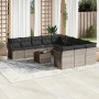 Set de sofás de jardín 12 pzas y cojines ratán sintético gris de , Conjuntos de jardín - Ref: Foro24-3250261, Precio: 860,04 ...