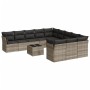 Set de sofás de jardín 12 pzas y cojines ratán sintético gris de , Conjuntos de jardín - Ref: Foro24-3250261, Precio: 860,04 ...
