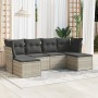 Set de sofás de jardín 6 pzas y cojines ratán sintético gris de , Conjuntos de jardín - Ref: Foro24-3218012, Precio: 361,63 €...