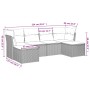 Set de sofás de jardín 6 pzas y cojines ratán sintético gris de , Conjuntos de jardín - Ref: Foro24-3218012, Precio: 361,63 €...